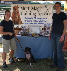 Aja, Star, and Amber. . .in the Mutt Magic Booth!!